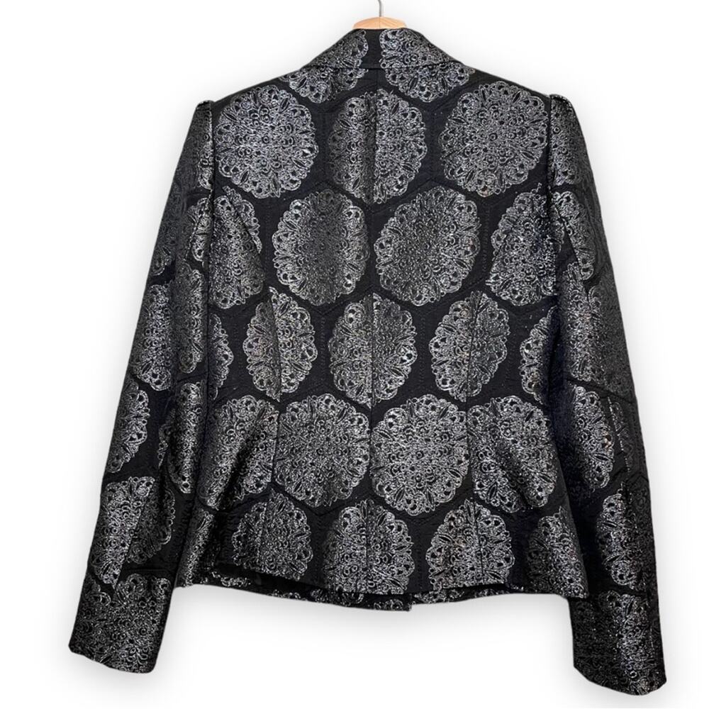 Albert Nipon Vintage Metallic Print Three Button … - image 2